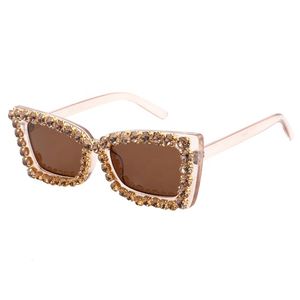 kc mode großhandel-2021 KC Frauen Square Eyewear Rhintone Luxus Diamant Branded Mode Sonnenbrille