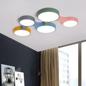 Wholesale color design for bedroom for sale - Group buy Ceiling Lights Creative Mosaic Design Simple Nordic Color Bedroom Study Room Children LED Dimming Iron Lamp