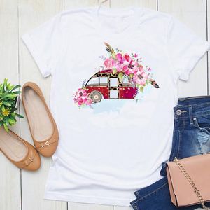 Wholesale truck camper tops for sale - Group buy Women s T Shirt Women Fashion Print Graphic Floral Camper Truck Style Cartoon Summer Short Sleeve Female Clothes Tops Tees Tshirt