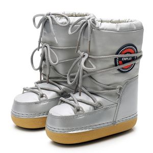 woman furs toptan satış-2021 Kış Kar Botları Kadın Sıcak Ayakkabı Platformu Ay Uzay Çizmeler Kadın Kış Kadife Kürk Sıcak Ayak Bileği Çizmeler Snowboots T200104
