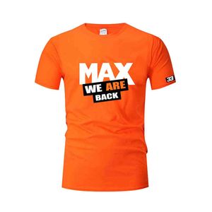 номер 33. оптовых-Летняя Формула один гонщик Max F1 Голландские гоночные фанаты Короткая рукава Команда Номер Негабаритные футболки для мужчин Женщин