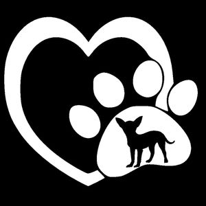 Wholesale dog accessories for cars for sale - Group buy Car Stickers Chihuahua Love Paws Funny Dog Stickers Decoration Accessories Creative Waterproof Black white cm cm