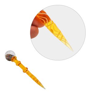 Latest color heat resistant thick glass pipe glass dodge wax tool dabber for smoking