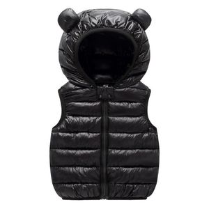 Down Coat Toddler Coats Downs Baby Girls Winter Cartoon Windproof Hooded Warm Outwear Waistcoat Children Vests