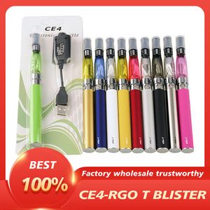 Wholesale high quality evod battery resale online - Ego Evod CE4 Blister Starter Kit mAh mAh mAh EGO T Battery Atomizer Clearomizer E Cigarette Kits Factory High Quality