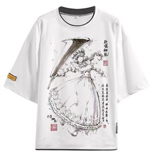 メンズTシャツアニメ働きセルWork TシャツMENS女性グラフィックプリントインク塗装ショートスリーブティー