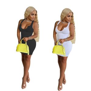 Wholesale casual pencil dress spaghetti straps resale online - Women mini casual dresses summer clothes sexy club elegant v neck solid color sleeveless scoop neck bodycon sheath column holiday party wear beachwear stylish