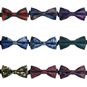 tuxedo bow ties großhandel-Bogen Krawatten Männer Retro Blume Vorgebundene Krawatte Hochzeit Tuxedo Business Doppelschicht