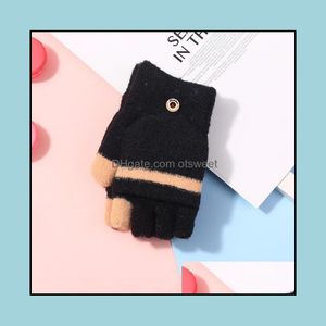 Wholesale cap gloves resale online - Mittens Hats Scarves Fashion Aessories Five Fingers Gloves Mens Finger Woolen Outdoor Cycling Warm Anti Skid Drop Delivery Wmot7