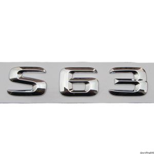 amg gövde amblemi toptan satış-Krom D ABS Plastik Araba Gövde Arka Mektuplar Rozeti Amblem Çıkartması Sticker Mercedes Benz S sınıfı S63 AMG için