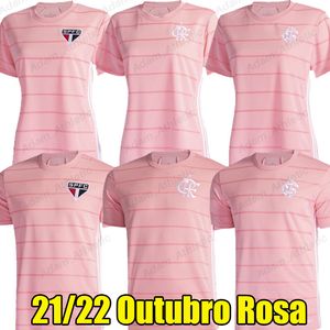 football jersey customized venda por atacado-Camisa Outubro Rosa Flamengo Futebol Jerseys Homens Mulheres São Paulo SC Internacional Rosa Especial Camisas Futebol Sci SPFC Mengo Outubro Camisa de Rosa Personalizado