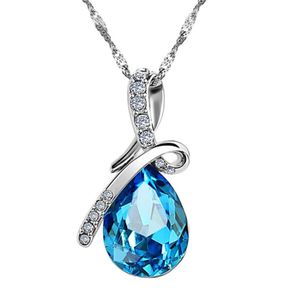 Wholesale austrian crystal fashion jewellery for sale - Group buy Pendant Necklaces Austrian Crystal Necklace Pendants Jewellery Jewerly Elegant Women Fashion Jewelry Gift Colors