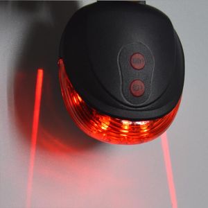 Laser Fietsen Fiets Achterveiligheid Licht Flash modus Tail Lamp Waterdichte waarschuwing Knippert LED fietsverlichting