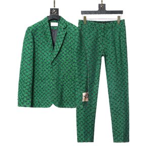 2022 Zachodnia Odzież Designer Męskie Blazery Mix Styl Jesień Luksusowy Znosić Płaszcz Slim Fit Casual Grid Geometria Patchwork Drukuj Mężczyzna Moda Dress Spodnie