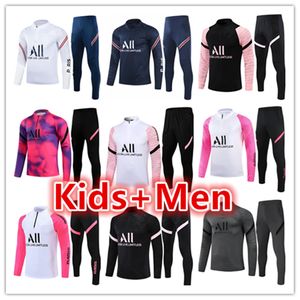 Mens Kids Football Tracksuits Training Suit Jerseys Jacket Sets Män Kid Soccer TrackSuit Jogging Kit Chandal Futbol Survetement Foot Sportswear Set