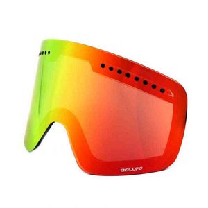 ingrosso occhiali per lenti magnetici-Occhiali da sci con lente magnetiche a doppio strato Anti fog UV occhiali da sole B36F Y1119