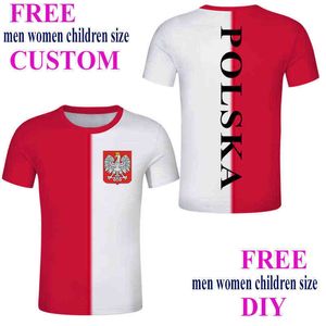 Wholesale diy tee shirts resale online - Poland Summer Custom Poles tshirt Men Sport t shirt DIY Tee POLSKA Emblem Tee Shirts Personalized PL Country Polacy T shirt X0602