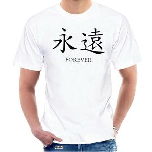 moda meninas chinesas venda por atacado-Homens camisetas lazer moda algodão t shirt chinês para sempre escrevendo estilo inspiração Hipster mulheres menina britânico engraçado design