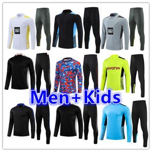 yetişkin kitleri toptan satış-Çocuklar Erkek Yetişkin Futbol Eğitim Eşofman Futbol Formaları Eşofman Takım Setleri Erkekler Kid Survetement Ayak Chandal Ceket Koşu Seti Kitleri