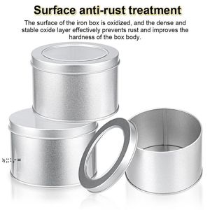 Aluminum Tins Jars Metal Round Tin Containers Storage Gift Boxes with Clear Top Window Home Baking Mold Cake Pan RRD1124