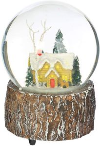ホームガーデンアート 工芸品ギフトアイビーグラススノーポリススーンミュージカルウォーターグローブクリスマスハウス