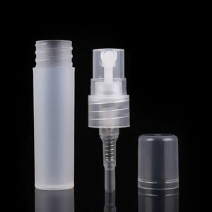 schraube flasche spray großhandel-5 ml Kunststoff Sprühflaschen PP Parfümprobe Vial Mini Aromatherapie Behälter mit Schraubdeckel