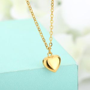 Mini Heart Necklaces For Women Love Forevery Jewelry Stainless Steel Chain Choker Necklace Mom Sister Xmas Gifts Pendant