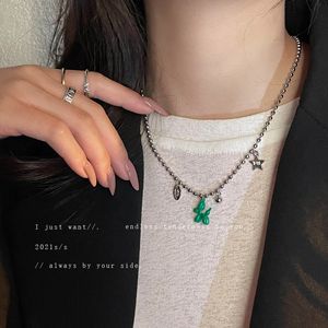 Wholesale ny girl resale online - Five Pointed Star Po ny Letter Brand Lovely Girl Sweet Cool Wind Clavicle Chain South Korea Net Red Fashion Fresh Necklace