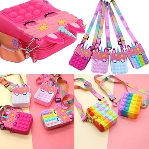 Julklappar push bubble handväska plånbok fidget axel stationär väska sensoriska leksaker för kvinnor barn dhl fy2915