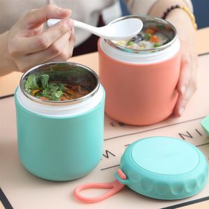 Water Bottles ML Stainless Steel Insulated Lunch Box Soup Holder Portable Container For Picnic School Office Hand Held Cup Thermo