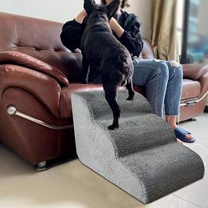 Wholesale foldable dog steps for bed for sale - Group buy Small Animal Supplies Dog Stairs Layers House Pet Sofa Bed Puppy Cat Steps Mesh Foldable Detachable Climbing Ladder