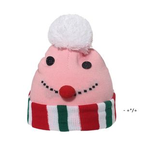 chapeau de gland de filles achat en gros de Chapeau de Noël Saisquine Santa tricoté hiver Chaud Tassel Ballon longue Écharpe Cartoon Revinée Garçons Cap GWB10743