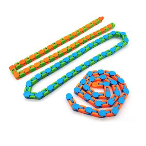 3 Sztuk Wacky Tracks Snap and Click Fidget Zabawki Kids Stress Relief Autism Snake Puzzle Klasyczne Dzieci Śmieszne Fiddle Sensory