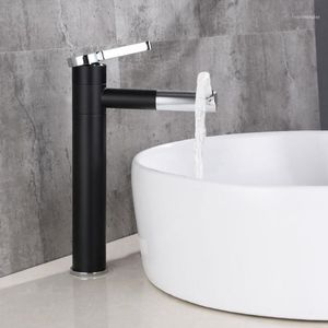 Bathroom Sink Faucets Modern Creative Black Brass Paint Basin European Degrees Rotate Ceramic Cartridge Washbasin Tap Accessories1