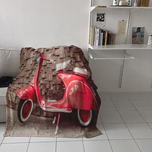 Wholesale red throw blankets for sale - Group buy Blankets Red Electric Car Wall Brick Throw Blanket Picnic Travel Portable Soft Bedspread Microfiber Flannel For Beds