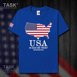 takım abd giyim toptan satış-Amerika Birleşik Devletleri ABD ABD Washington T Gömlek Yeni Tops T shirt Kısa Kollu Giysi Kazak Ulusal Harita Takım Yaz H0913