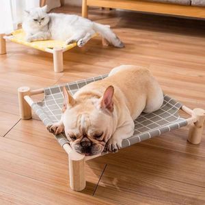 Łóżka dla kotów Meble drewniane psa łóżko poduszki łóżeczko Lato Pet dla małych psów Sofa Mata Koty Kosz Akcesoria Zwierzęta Dostawy Produkty