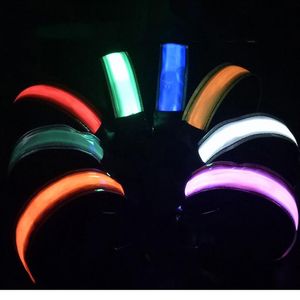 Wholesale party gadgets resale online - LED Luminous Arm Bracelet Outdoor Gadgets Tool Light Night Safety Warning Flash Strap For Running Bicycle Party Decorationa48