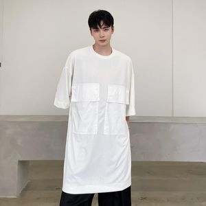 ingrosso tasca tascabile xl-Estate stile coreano Personalità Big Pocket Design T Shirt da uomo Casual Scelto O Neck T shirt T shirt maschio M XL T shirt da uomo
