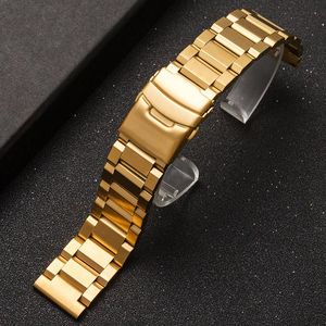 25mm stainless watch straps großhandel-Uhren Bands Edelstahl Armband Strap Massive Metall Männer Frauen Armband Faltschließe mit Sicherheit mm mm mm mm mm mm mm