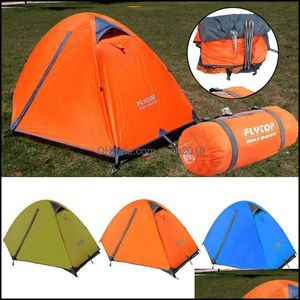 Tents Hiking Sports Outdoorstents And Shelters Person Double Layers Cam Aluminum Pole Anti Snow Travel Anti Storm Chasing Outdoor Family