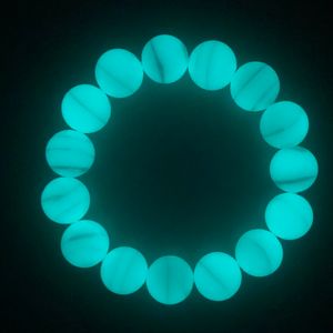 ingrosso glow beads bracelets.-AAA mm Iceland Spar Beaks Bracelet Bracciale con luce luminosa luminosa luminosa circa cm di lunghezza