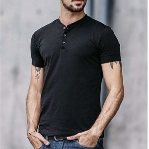 mens termal gömlekleri xl toptan satış-Erkek T Shirt Kısa Kollu Taban Katmanı Orta Ağırlık Üst Termal Erkekler Spor Merinos Yün Henley T Gömlek Boyutu S XL G FQPP