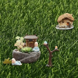 6 sztuk Zielony Sztuczny Lawn Trawa Miniaturowy Ogród Ornament DIY Garnek Wróżki Fałszywy Mech Na Wesele Stoży Dekoruje Dekoracyjne Kwiaty Dekoracyjne