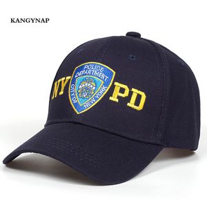 policía casquillo al por mayor-2021 Nueva Moda Policía Béisbol Gorra Bordado Camionero Hombres Mujeres Al aire libre Snapback Sombreros