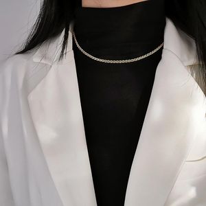 südkoreanisch goldkette großhandel-Südkoreanische Version des kleinen Designs S925 versilbert Gold Schweinennase Halskette Ins Netzwerk Persönlichkeitskragen Knochenkette Kettenketten
