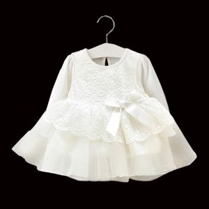 Girl s Dresses Born Baby Girls Dress Toddler Princess White Long Sleeve Cotton Infant Party Gown Lace Ball Christening Baptism