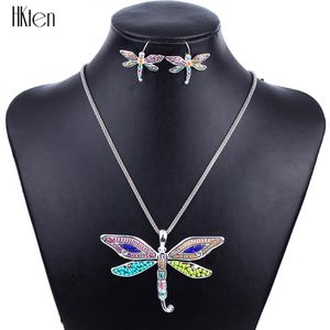 Earrings Necklace MS1504265 Fashion Jewelry Sets Hight Quality For Women Silver Plated Dragonfly Unique Design Party Gifts