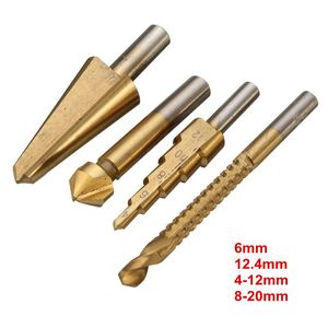 Wholesale cone reamer for sale - Group buy Furniture Accessories HSS Titanium Coated Saw Hole Reamer Chamfer Cutter Bit Woodworking Umbrella Drill Step Cone Drilling Arrival