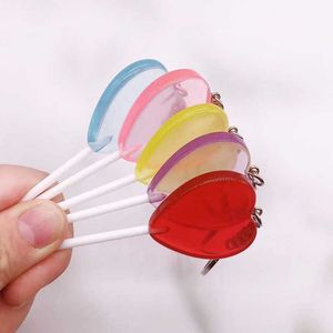 Imitation Cute Candy Lollipop Keychain Heart Star Lifelike Lolly Car Keyring Girl Bag Pendant Jewelry Student Lover Holiday Gift